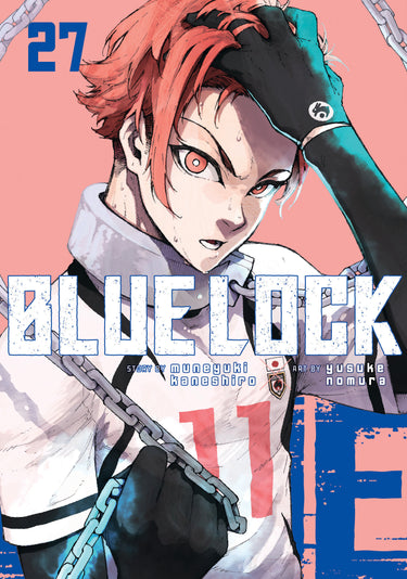 Blue Lock manga volume 27 by Kodansha Comics, featuring cover art with dynamic characters and bold blue design.