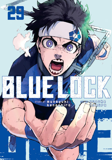 Blue Lock Vol 29 graphic novel by Kodansha Comics, featuring cover art with dynamic sports-themed illustrations.