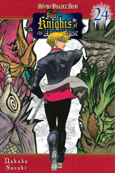 Pre-order graphic novel The Seven Deadly Sins: Four Knights of the Apocalypse 24 TP by Kodansha Comics, featuring colorful cover art.