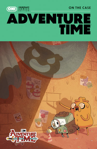 Pre-order graphic novel "Adventure Time Compact Edition: On the Case" by Oni Press, featuring vibrant cover art and character illustrations.