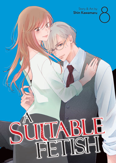 Pre-order graphic novel "A Suitable Fetish Vol 8" by Seven Seas Entertainment, featuring artwork on the cover and spine.