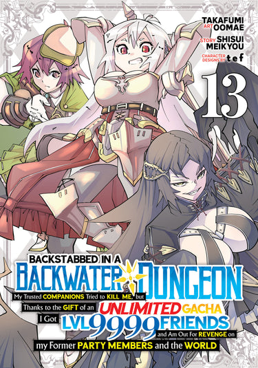 Backstabbed in a Backwater Dungeon My Party Tried to Kill Me but Thanks to an Infinite Gacha I Got Lvl 9999 Friends and Am Out for Revenge Manga Vol 13