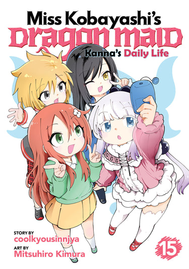Pre-order graphic novel Miss Kobayashi's Dragon Maid: Kanna's Daily Life Vol 15 TP by Seven Seas Entertainment, featuring colorful manga artwork.