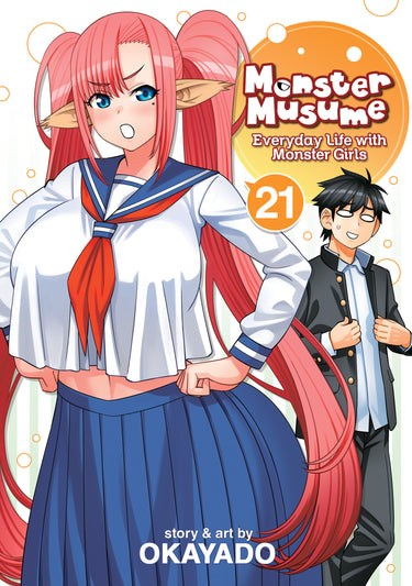 Pre-order graphic novel Monster Musume Vol 21 by Seven Seas Entertainment, featuring colorful manga cover art with characters.