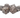 RPG Dice Set: Rune Dice - Coiled Serpent - Brown w/ White - State of Comics