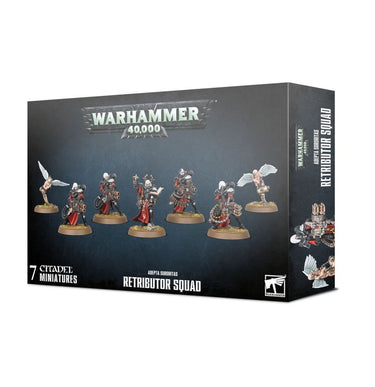 Warhammer 40k Adepta Sororitas Retributor Squad miniatures from Games Workshop, ready for tabletop gaming, painted and assembled.