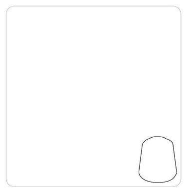 Games Workshop Citadel Base Paint Corax White in a 12ml bottle, ideal for tabletop gaming miniatures.