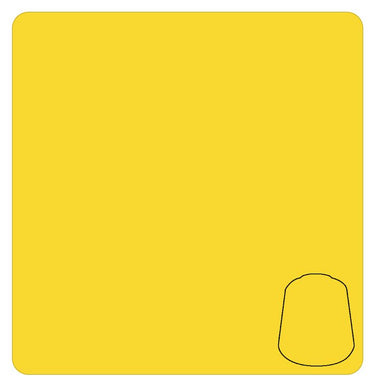 Yriel Yellow tabletop gaming paint bottle from Games Workshop, 12ml size, with yellow paint visible in the image.