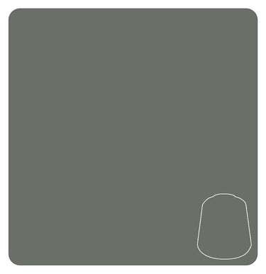 Dawnstone Citadel Layer paint from Games Workshop for tabletop gaming, showing a 12ml bottle of pale gray paint.