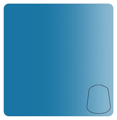 Games Workshop Citadel Contrast Asurmen Blue bottle for tabletop gaming miniature painting, 18ml paint in a blue color.