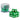 Green Warhammer 40k Dice Cube for tabletop gaming, branded by Games Workshop, featuring a compact cube design with dice.