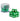 Green Warhammer 40k Dice Cube for tabletop gaming, branded by Games Workshop, featuring a compact cube design with dice.