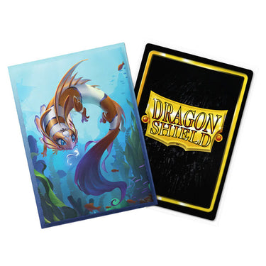 Pack of 100 Arcane Tinmen Dragon Shield Matte Brushed Art Sleeves featuring Cinderfin design, ideal for protecting trading cards.