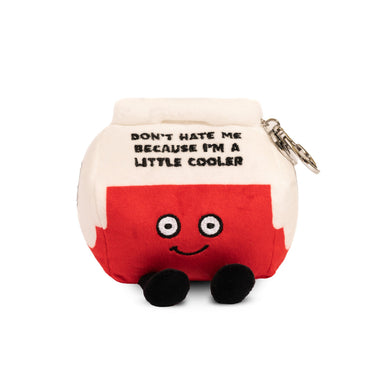 Punchkins Cooler Plush Bag Charm featuring a cute, colorful plush design with the phrase "Don't Hate Me Because I'm a Little Cooler."