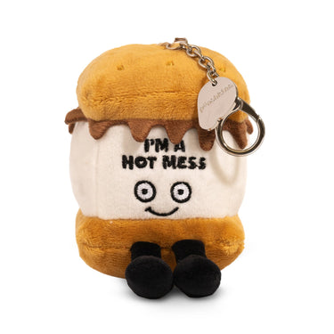 Punchkins "I'm A Hot Mess" S'More plush charm showing a cute, soft marshmallow and chocolate design with embroidered details.