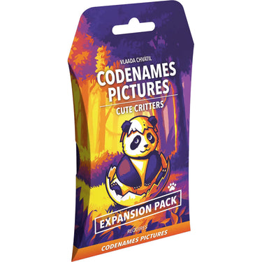 Codenames Cute Critters Expansion Pack for board games by Czech Games, featuring adorable animal-themed game cards.