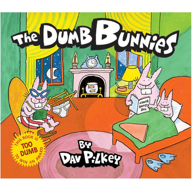 Cover of "The Dumb Bunnies" children's book by Scholastic Inc., featuring colorful cartoon bunnies on the front.
