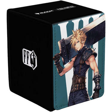 Ultra PRO Final Fantasy Cloud Ex-SOLDIER Alcove Flip Deck Box for Magic: The Gathering card storage, featuring detailed artwork.