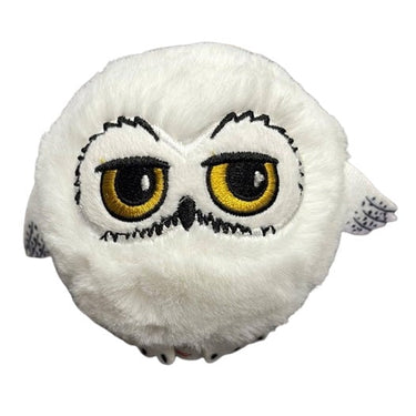 Soft plush Hedwig Beanie Bouncer by Ty, 3-inch Harry Potter owl with detailed white and brown feathers and expressive eyes.