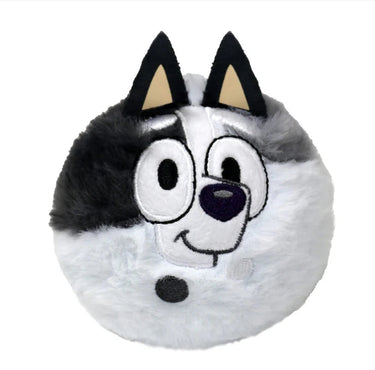 Ty Bluey Muffin plush beanie bouncer featuring a soft, blue plush Bluey character from the Bluey TV series.