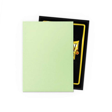 Dragon Shield 100-count Gooseberry Pastel Matte Dual Sleeves by Arcane Tinmen, showing colorful card sleeves for protective gaming cards.