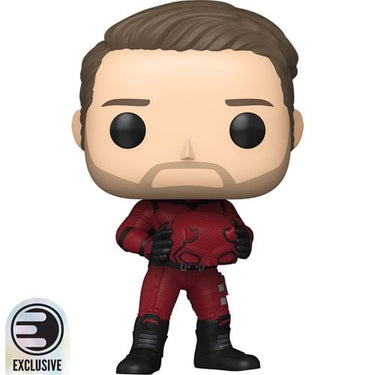 Funko Pop! Vinyl figure of Daredevil from Born Again series, unmasked version showcasing detailed superhero costume.