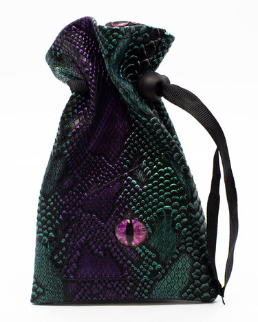 Dragon Eye Dice Bag - Spectral Dragon - Purple & Green - State of Comics