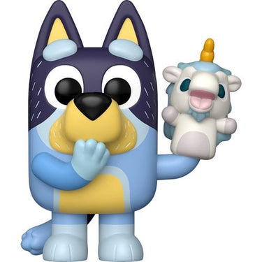 Bluey Bandit Funko Pop! Vinyl figure featuring a unicorn costume, detailed collectible toy from the Pop! Vinyl series by Funko