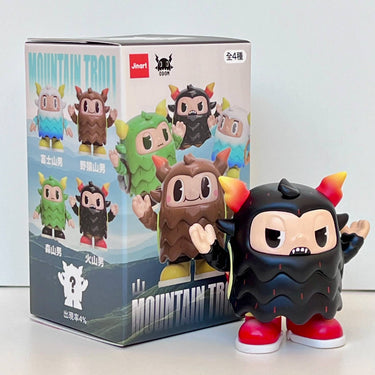 BCmini Mountain Troll blind box featuring a colorful, stylized troll figure in a sealed packaging.