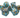 Old School 7 Piece DnD RPG Dice Set Gradients Cold Steel - State of Comics