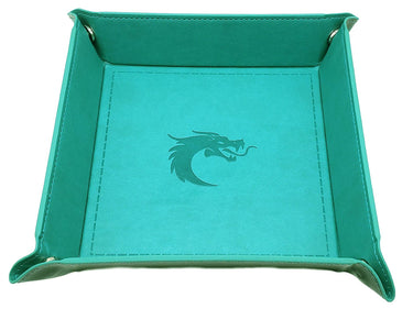 Old School Dice: Square Rolling Tray - Teal - State of Comics