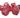 Red dragon eye-themed RPG dice set from Old School Dice, featuring detailed six-sided dice for tabletop gaming.