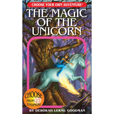 Choose Your Own Adventure book titled "The Magic Of The Unicorn," featuring a colorful cover with a unicorn illustration.