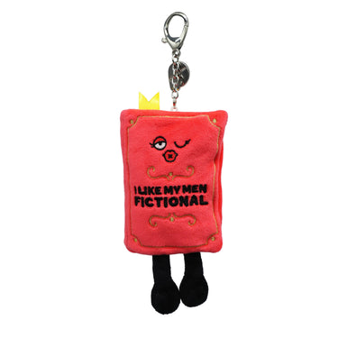 "I Like My Men Fictional" Book Plush Bag Charm - State of Comics