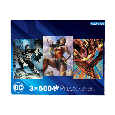 DC Comics 3 x 500 Piece Jigsaw Puzzle Set - State of Comics