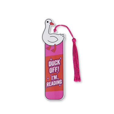 Bookish bookmarks by Punchkins featuring a humorous "Duck Off, I’m Reading" design, perfect for book lovers.