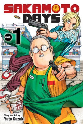 Cover of Sakamoto Days Volume 1 manga by Viz Media LLC, featuring manga artwork and character illustrations.