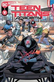 DC Comics Teen Titans Academy #1 back issue comic book featuring characters in colorful superhero costumes.