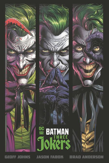 Batman Three Jokers TP graphic novel by DC Comics, featuring cover art with Batman and Joker characters.