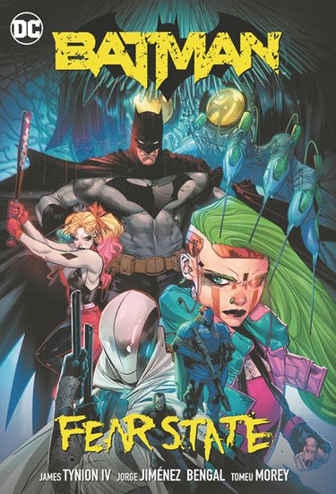 Batman (2020) graphic novel volume 5 Fear State by DC Comics, featuring Batman in a dark city scene with ominous atmosphere.