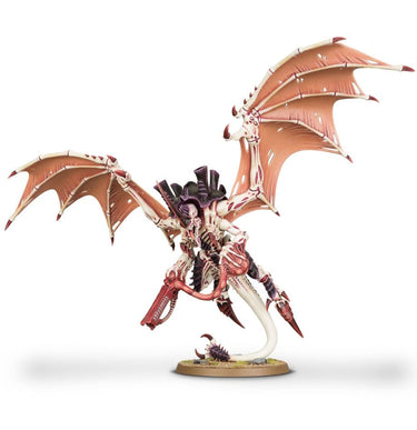 Warhammer 40k Tyranids Hive Tyrant miniature with wings, detailed sculpt, and weaponry for tabletop gaming by Games Workshop.
