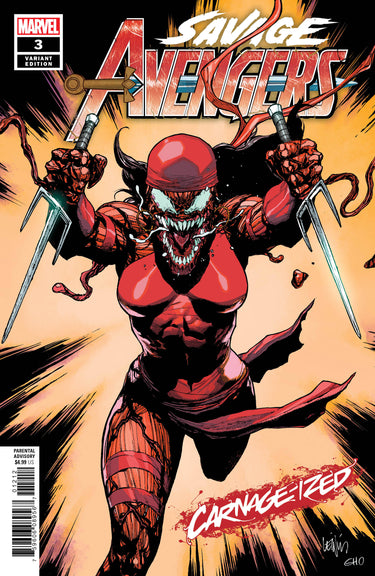 Marvel Savage Avengers #3 back issue comic book displayed with cover art and title, featuring Marvel's superhero team.