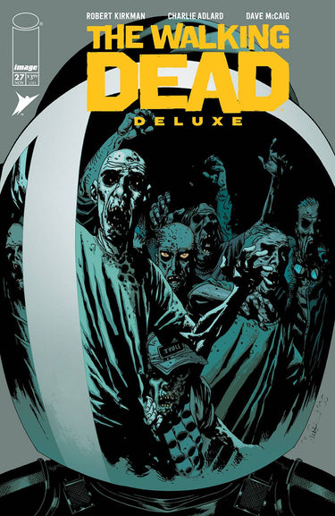 Back issue of The Walking Dead Deluxe #27 comic book featuring cover art by Adlard and Mccaig, published by Image Comics.