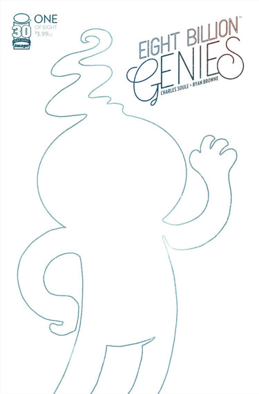 Back issue of Eight Billion Genies #1 Sketch Variant comic book by Image Comics, featuring unique cover art from 2022.