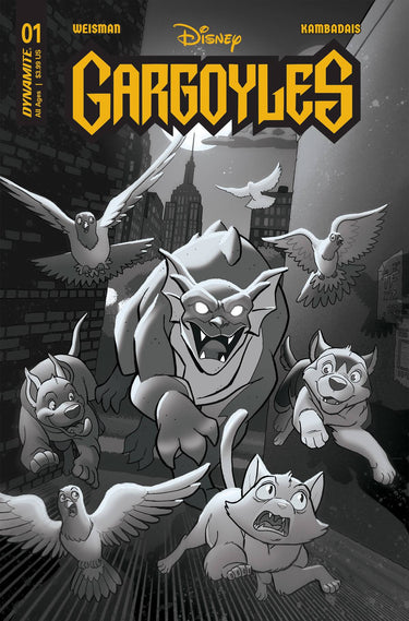 Gargoyles #1 Cvr ZD 10 Copy FOC Incv Fleecs & Forstner B&W - State of Comics