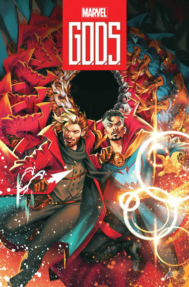 Marvel Gods #4 back issue comic book featuring artwork from the Marvel Gods series.