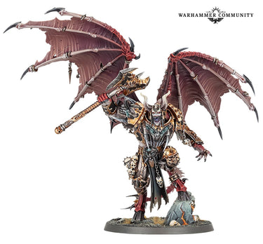 Games Workshop Slaves to Darkness Daemon Prince tabletop gaming figure, detailed miniature for Warhammer Age of Sigmar.
