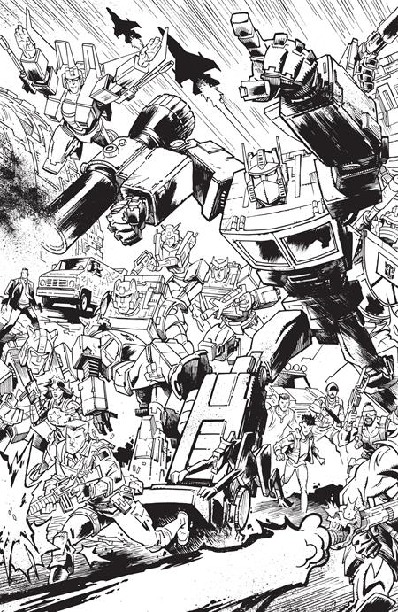 Transformers #9 Cvr G B&W Jason Howard Connecting EU Anniversary Var