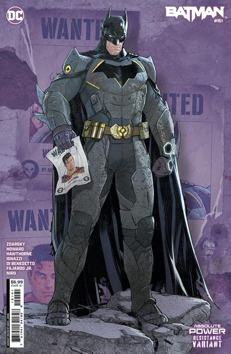 Batman #151 Cvr F Mikel Janin Resistance Card Stock Var (Absolute Power)