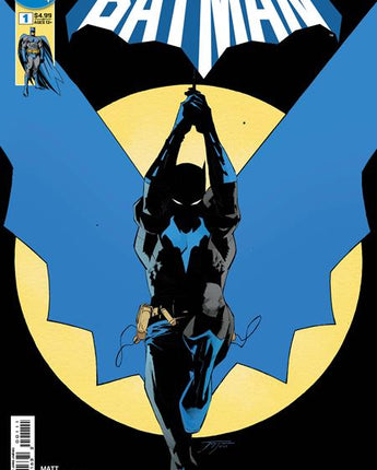 Batman #1 comic book cover featuring artwork by Jorge Jimenez from DC Comics, showcasing Batman in a dynamic pose.